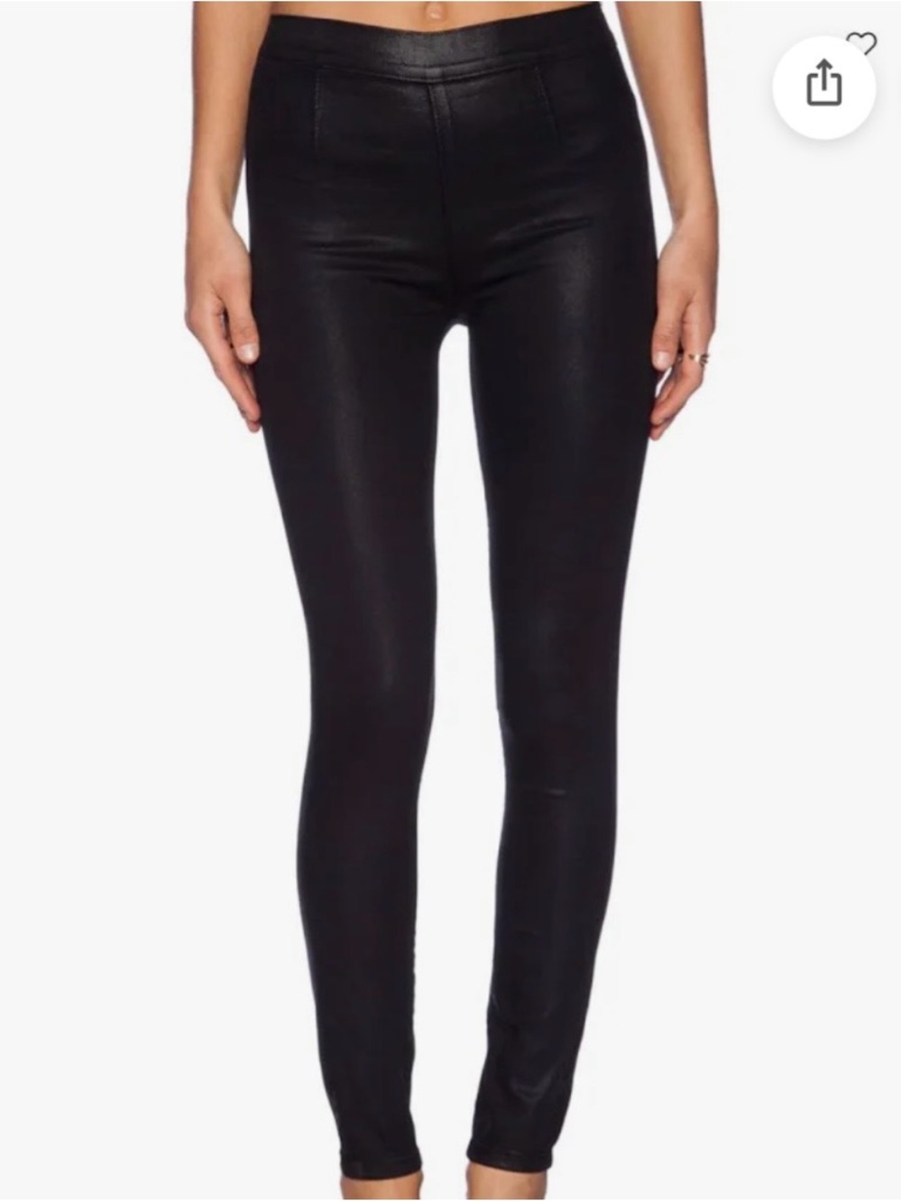 Lovers and Friends Jesse High Rise Skinny Coated Jeans Black Manchester Size 25